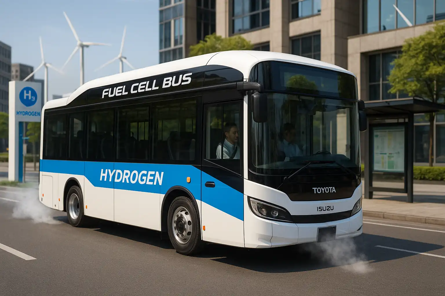 Toyota und Isuzu entwickeln Brennstoffzellen-Busse der nächsten Generation